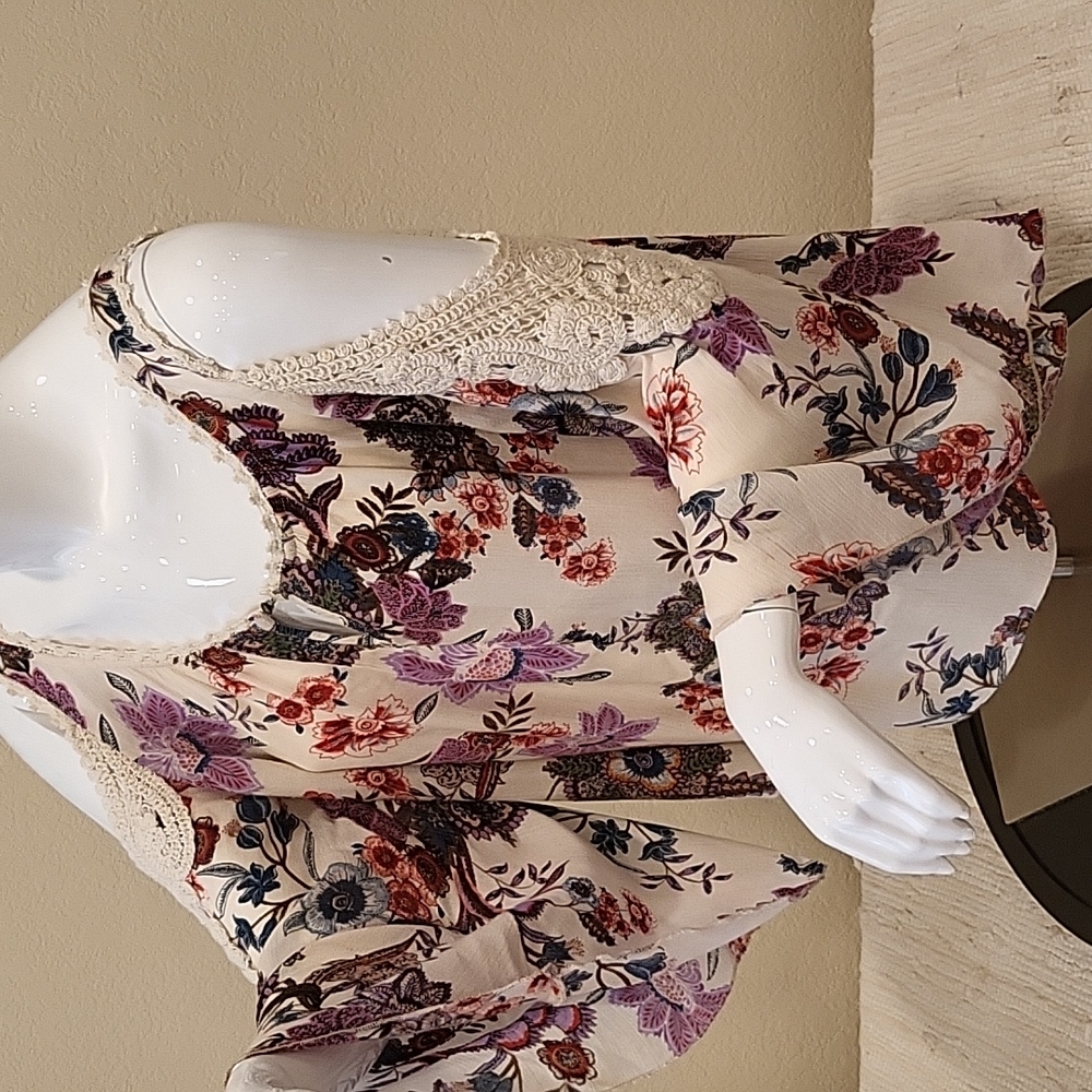 Bila Cold Shoulder Peasant Blouse
